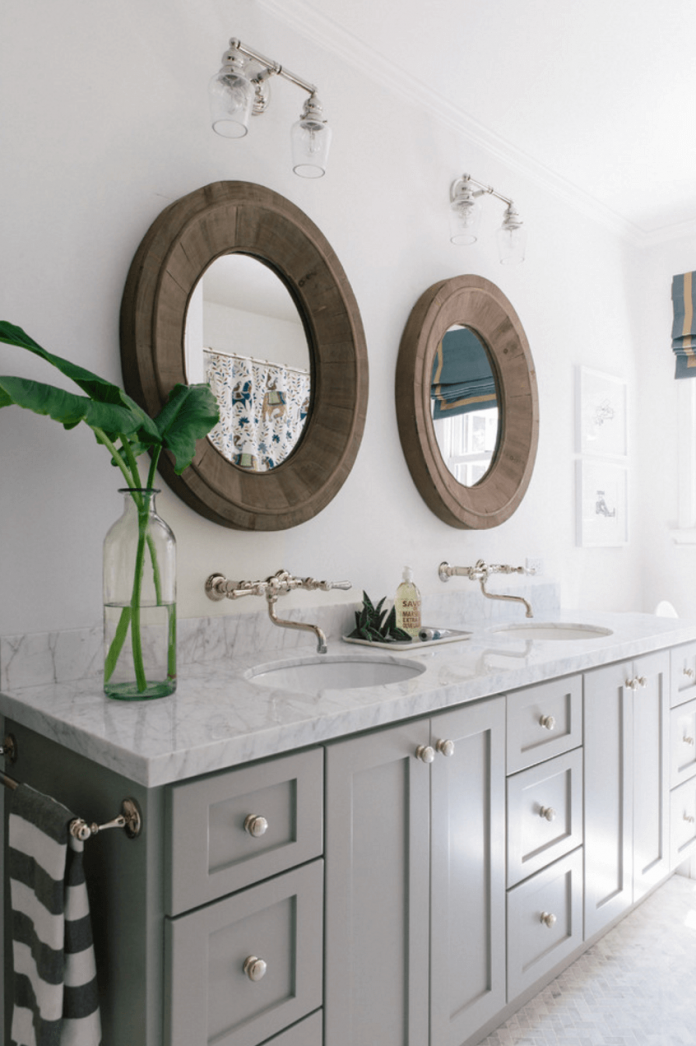 Top Unique Bathroom Mirror Ideas Dark Wood Double Mirrors for Bathroom
