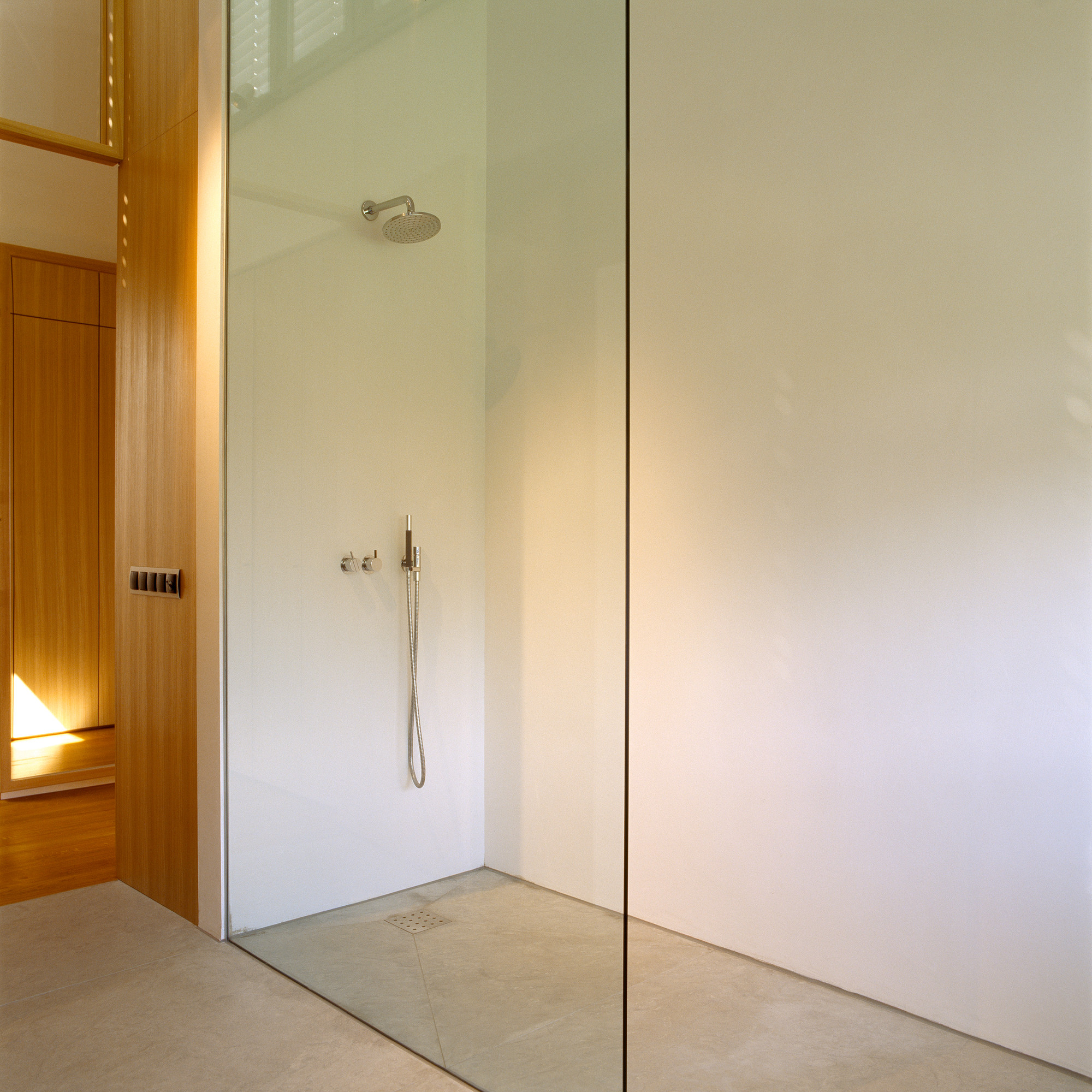 Shower Room Among Screen Glass Pattern under House Anna Philipp under That White Taupe Wall Gave Cute Design