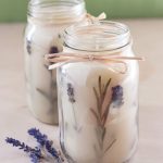 DIY Pressed Herb Candles