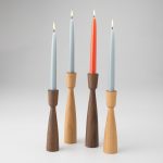 Wooden Aiden Candle Stick Inside Dark Along With Light Brown Color Added Near Colorful Candles