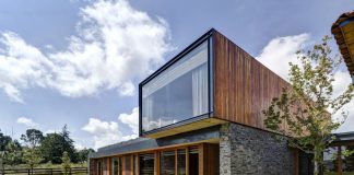 Contemporary Stone House with Cubic Architecture Brings Old Age Nuance Modern Architecture Of Vr Tapalpa House Elias Rizo Arquitectos Near Wooden Wall Along With Wide Glass Windows