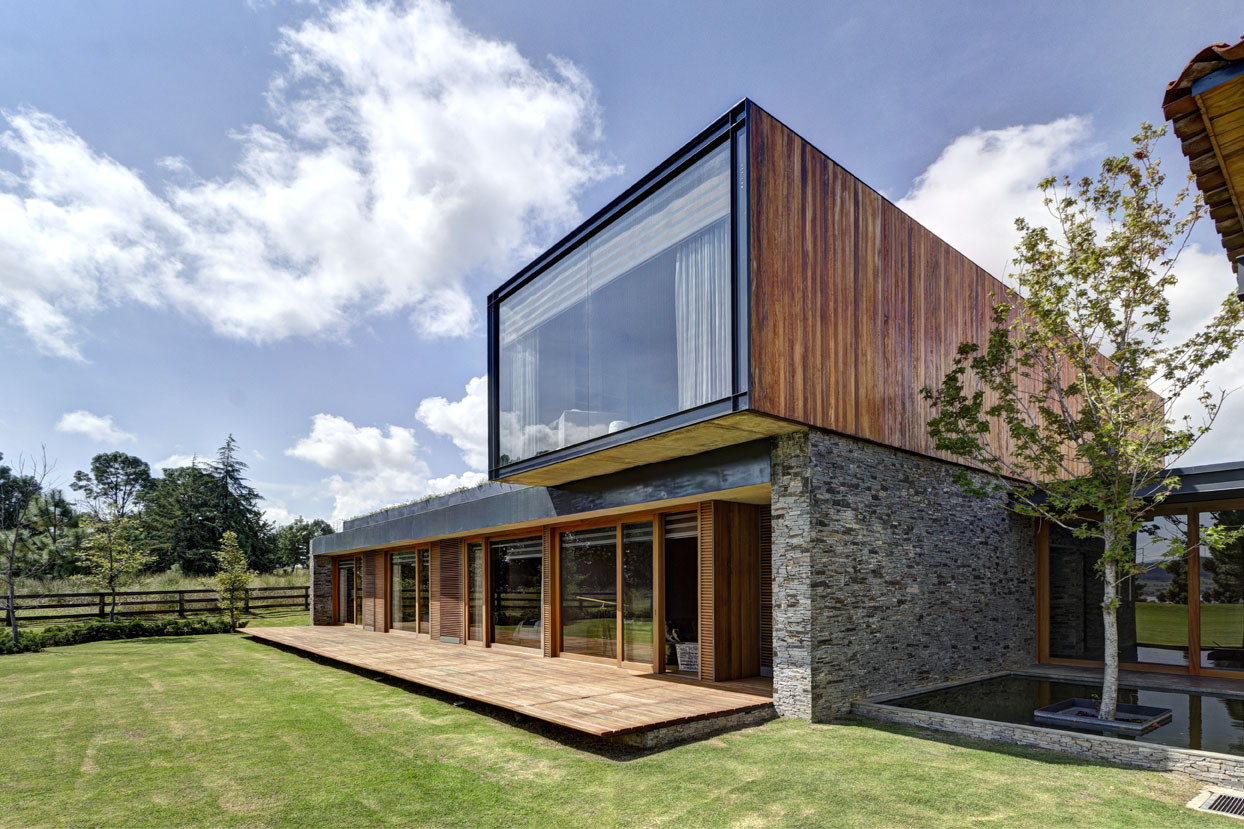 Modern Architecture Of Vr Tapalpa House Elias Rizo Arquitectos Near Wooden Wall Along With Wide Glass Windows